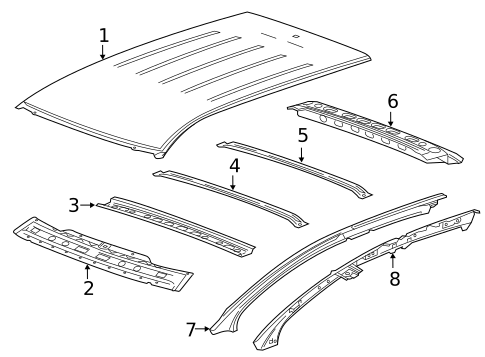 Roof & Components for 2017 Cadillac XT5 #1