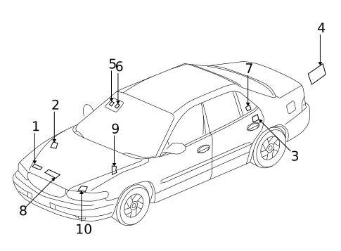 Labels for 2001 Buick Century #0