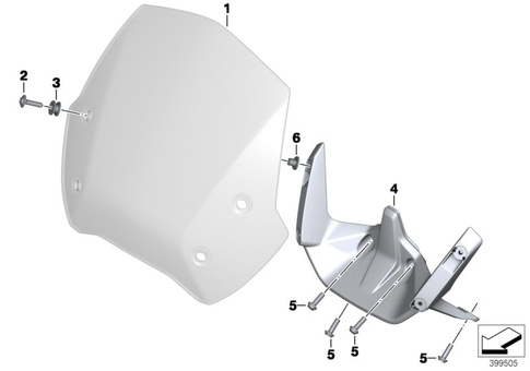 Motorcycle Trim Section, Windshield for 2017 BMW-Motorrad R 1200 R #9