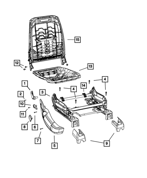 Front Seats - Adjusters, Recliners, Shields and Risers for 2010 Dodge Charger #3