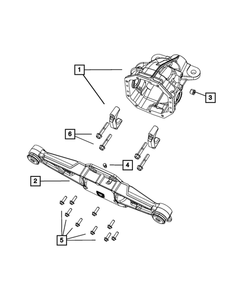 Rear Axle; Housing, Differential and Vent for 2008 Dodge Viper #1