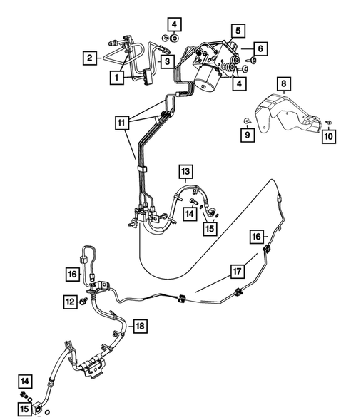 Hydraulic Control Unit, Brake Tubes and Hoses for 2017 Ram 2500 #0