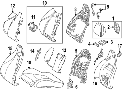 Passenger Seat Components for 2024 Mercedes-Benz CLE300 #0