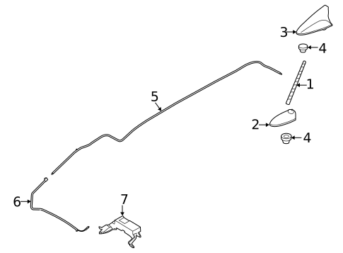 Antenna & Radio for 2024 Kia Sorento #1