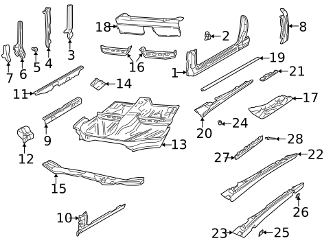Hinge Pillar for 2001 Saab 9-3 #0