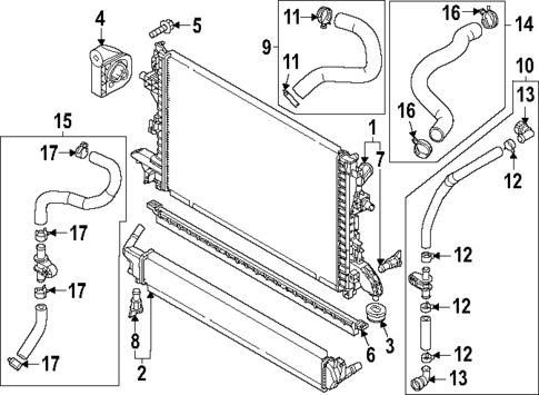 Radiator & Components for 2025 Kia Niro #1