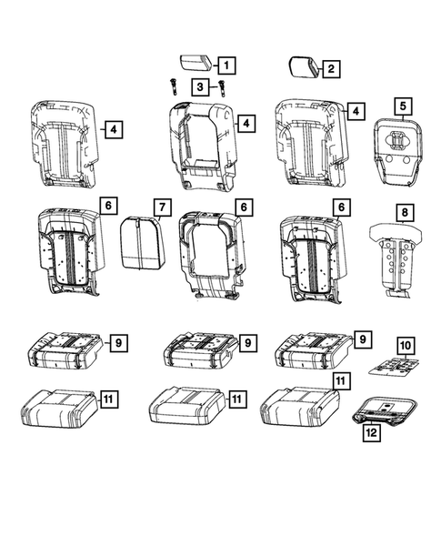 Rear Seats - Second Row for 2022 Jeep Grand Wagoneer #2