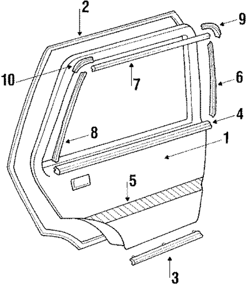 Door & Components for 1987 Mitsubishi Precis #0