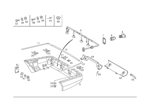 Rear Bumper for 1984 Mercedes-Benz 500 SEC #0