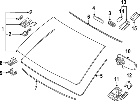 Glass - Windshield for 2023 Lexus LX600 #0