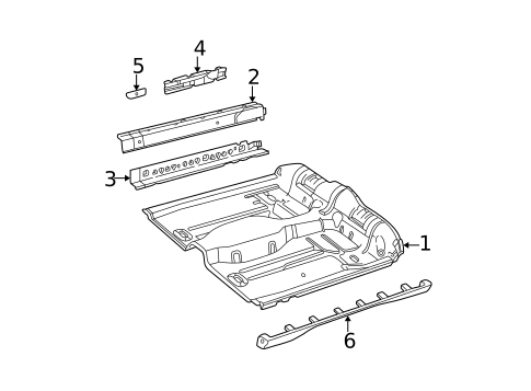 Floor & Rails for 1998 Chevrolet Cavalier #1