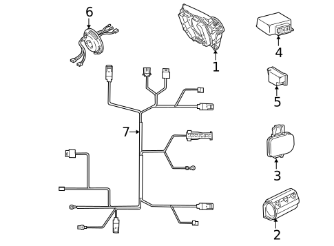 Air Bag Components for 2001 Mercedes-Benz SLK 230 #0