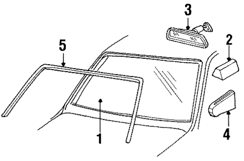 Glass - Windshield for 1987 Buick Century #0