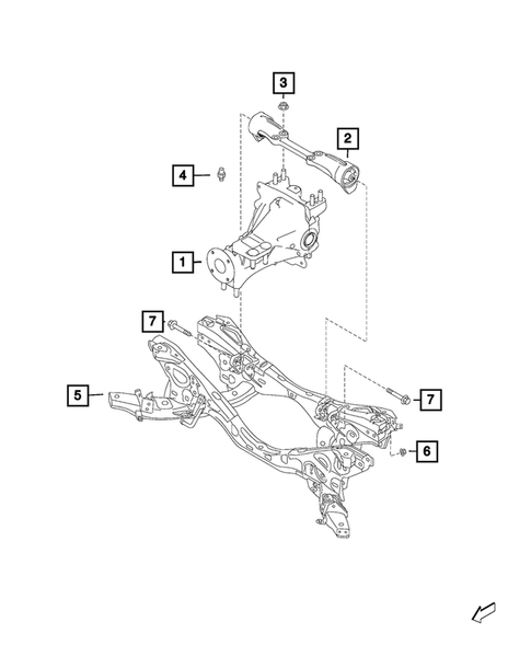 Rear Axle Assembly for 2018 Fiat 124 Spider #1