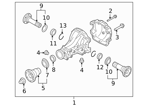Axle & Differential for 2009 Audi A5 Quattro #0