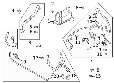 Trans Oil Cooler for 2019 Ford Edge #0