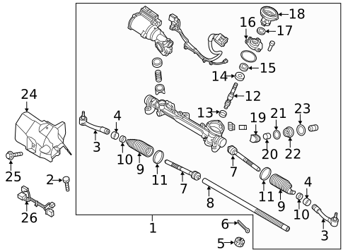 Steering Gear & Linkage for 2016 Kia Sorento #0