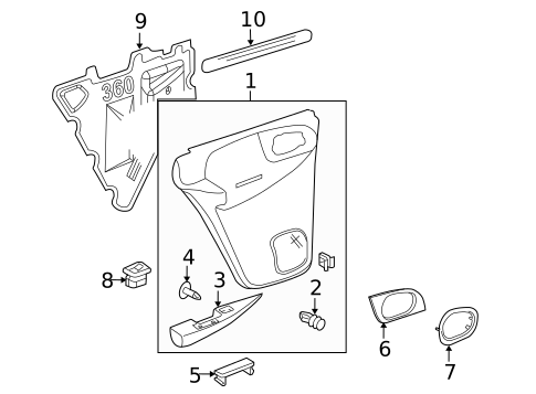 Switches, Solenoids & Actuators for 2006 Saab 9-7x #0