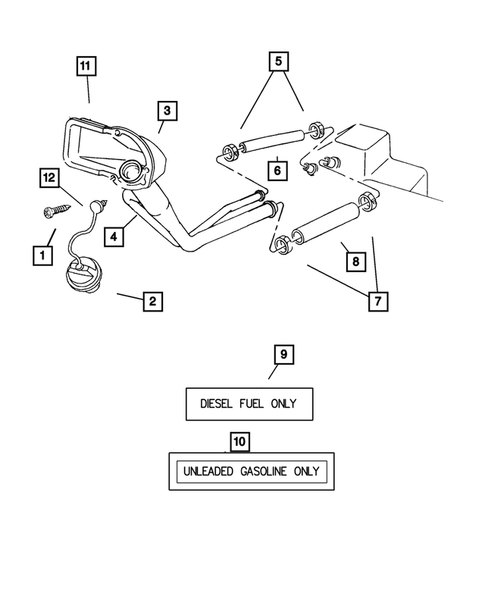 Fuel Tank Filler Tube for 2002 Dodge Ram 2500 #0