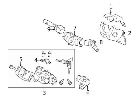 Shroud, Switches & Levers for 2010 Acura ZDX #0