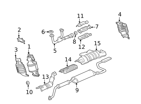 Exhaust Components for 2008 Honda Odyssey #0