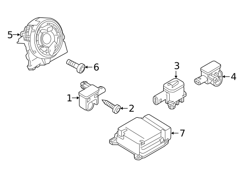 Air Bag Components for 2017 Volkswagen Touareg #1
