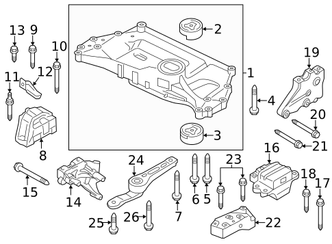 Engine & Trans Mounting for 2015 Volkswagen Beetle #0