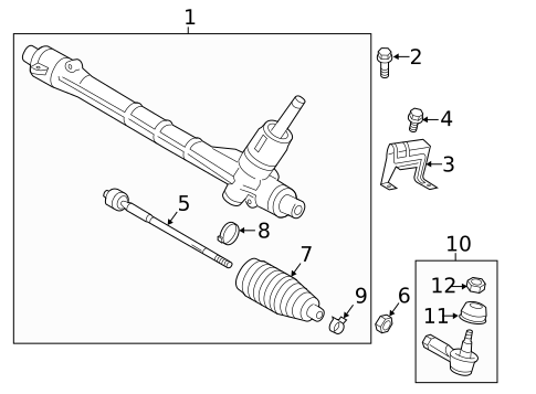 Steering Gear & Linkage for 2023 Mitsubishi Outlander Sport #0