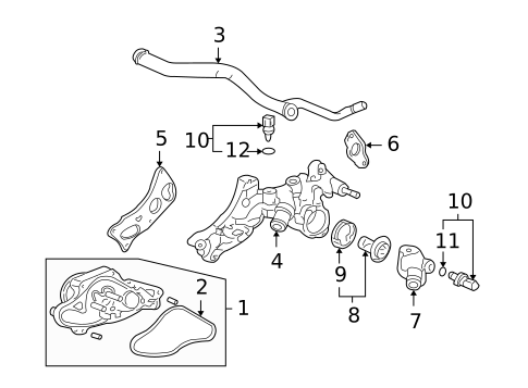 Water Pump for 2005 Honda Accord #2