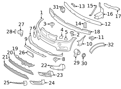 Bumper & Components - Front for 2016 BMW X5 #2