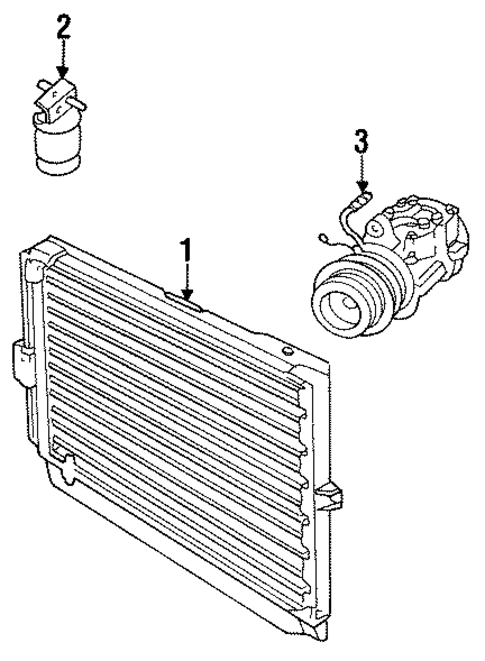 Condenser, Compressor & Lines for 1990 Dodge Daytona #0