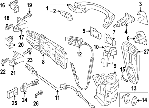Lock & Hardware for 2023 Volkswagen Atlas #1