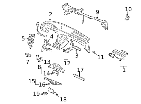 Instrument Panel for 1999 Acura RL #0