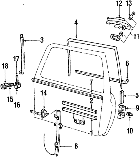 Glass - Door for 1986 Volkswagen Golf #0