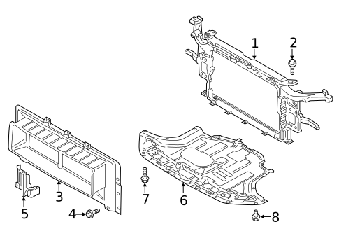 Radiator Support for 2023 Hyundai Kona #0