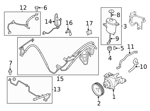 Pump & Hoses for 2016 BMW 535i xDrive #0