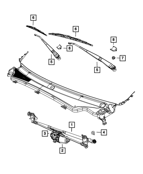 Wiper and Washer System for 2012 Jeep Grand Cherokee #1