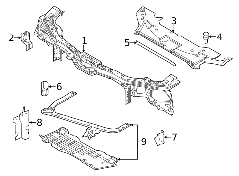 Radiator Support for 2013 Ford Mustang #2