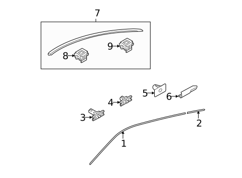 Exterior Trim - Roof for 2008 Saab 9-3 #0
