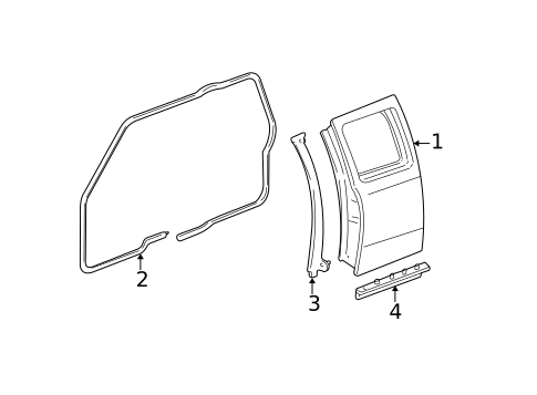 Door & Components for 1999 Ford Ranger #1