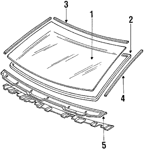 Glass - Windshield for 1991 Mitsubishi Galant #0