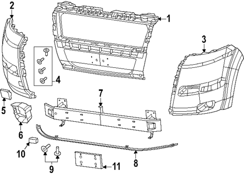 Bumper & Components - Front for 2022 Ram ProMaster 2500 #0