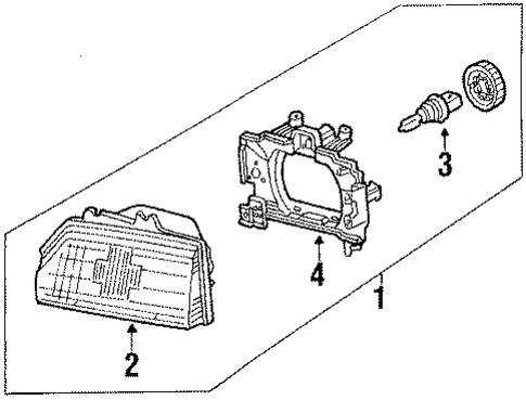 Headlamp Components for 1986 Honda Civic #0