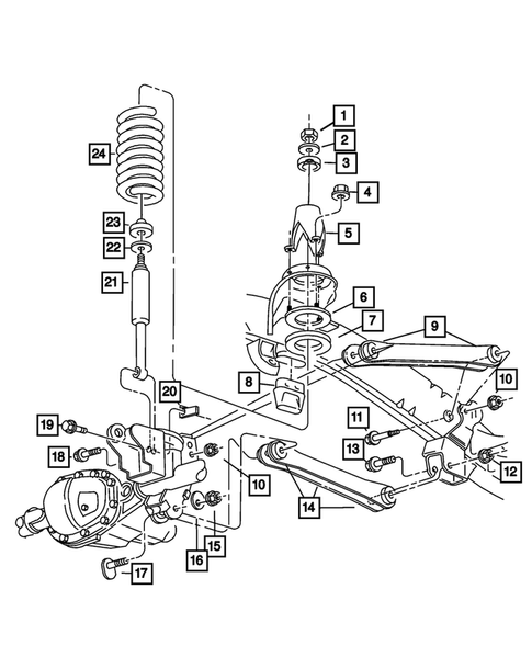 Front Suspension, Strut and Cradle for 2011 Ram 2500 #1
