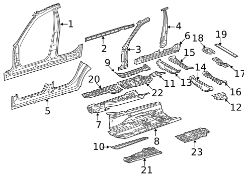 Floor & Rails for 2009 Mercedes-Benz E63 AMG #1