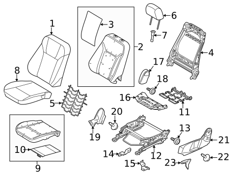 Driver Seat Components for 2014 Ford Fiesta #1