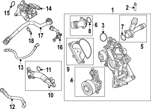 Water Pump for 2025 BMW M440i xDrive Gran Coupe #0