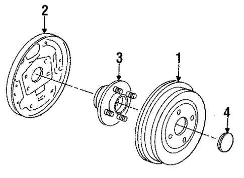Rear Brakes for 1997 Ford Contour #1