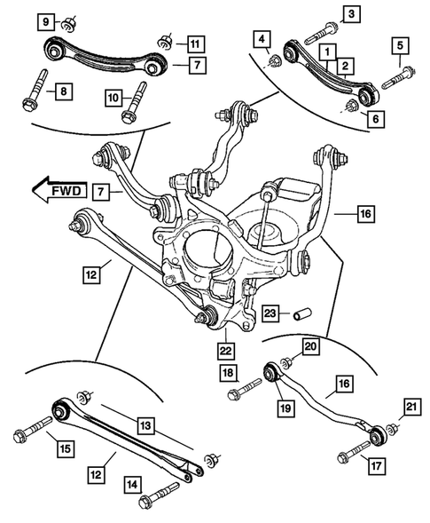 Rear Suspension and Cradle for 2012 Chrysler 300 #1