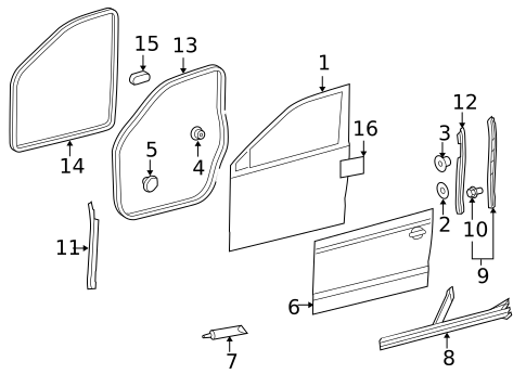 Door & Components for 2009 Volkswagen Jetta #0